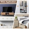 Sourcing Map 6 Pack Brown Rattan Woven Wood Drawer Knobs, 1.57" Round, Sturdy & Durable, Easy to Install, Wide Application