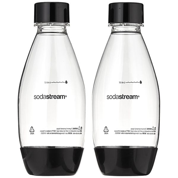 SodaStream 0.5L Slim Black Carbonating Bottles (Pack of 2)