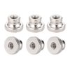 sourcing map Knurled Thumb Nuts, 6Pcs M8x1.25mm Iron Round Knobs Fasteners for 3D Printer Parts, Silver Tone