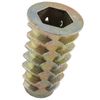 M8 x 25mm THREADED HEX DRIVE INSERT FIXING TYPE D WOOD SCREW INSERTS NUTS (10)