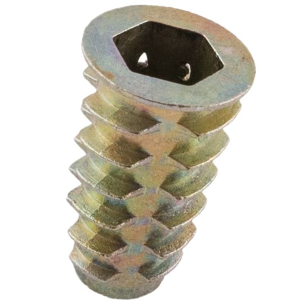 M8 x 25mm THREADED HEX DRIVE INSERT FIXING TYPE D WOOD SCREW INSERTS NUTS (10)