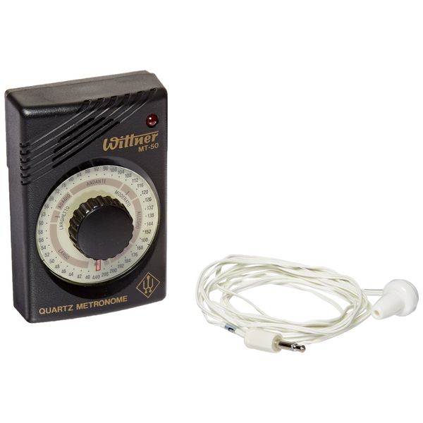 Wittner MT-50 Quartz Metronome with Standard Pitch Reference Tone A - 440 Hz Black