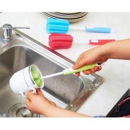 3Pcs dish soap dispenser nursing bottle brush Brushes Sponge Clean Brush