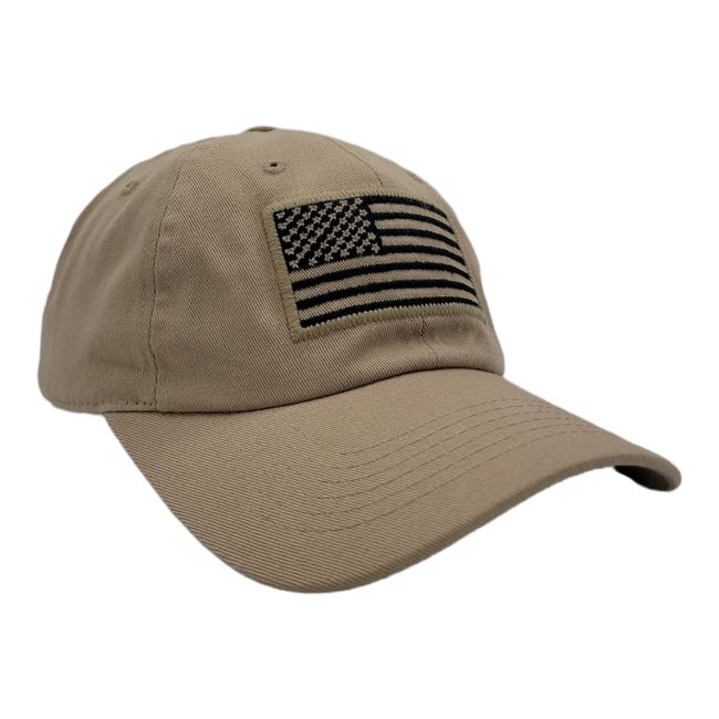 USA American Flag Baseball Cap Military Army Operator Adjustable Hat (Beige)