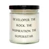 Developer Gifts for Colleagues, Developer. The Rock. The Inspiration. The, Motivational Developer Scent Candle, from Boss, Software Developer Gift Ideas, Programmer Gift Ideas, Developer Mug, Coding