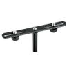 K&M 235/5 Microphone Bar for Microphone Stand, Sliding Mounting Position, For 2 Microphones