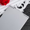 FRCOLOR Portable Makeup Mirror, Folding Mirror, Compact Mirror, 4.5 x 3.1 inches (11.5 x 8 cm), Convenient to Carry (Silver)