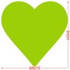 Plexiglas® Cut 3-50 cm - Heart Green, Size: 11 cm, Pack of 1