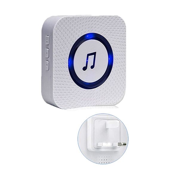 1 UK Plug-in Receiver, with 55 Melodies 5 Volume Levels(including mute) for ChunHee Elderly Alarm System/ChunHee Dog Bell/ChunHee Door Chime(CANNOT work alone)