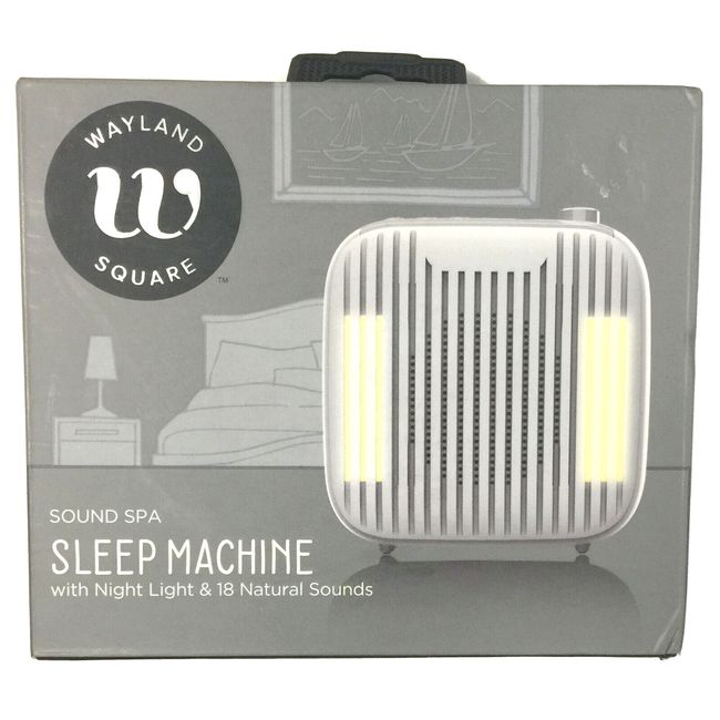 Wayland Square Sound Spa Sleep Machine w Night Light & 18 Sounds -Sealed Box