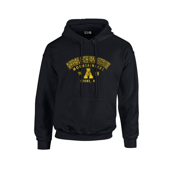 Appalachian State Mountaineers 50/50 Blended 8 oz. Hooded Sweatshirt, Black, X-Large