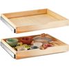 2 Set Pull Out Tray Cabinet Organizer Wooden Pull Drawers Storage Slide Out Pant