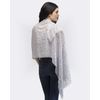 Basic Sense Small Triangle Silver Foil Print Scarf, Light Grey