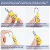 QINGHEC Suitcase Locks Combination,6 Pcs Luggage Padlocks Combination,3-Digit Colourful Suitcase Locks,Rust-Proof Small Padlocks with Code, Luggage Combination Padlocks for suitcases Locker Backpack