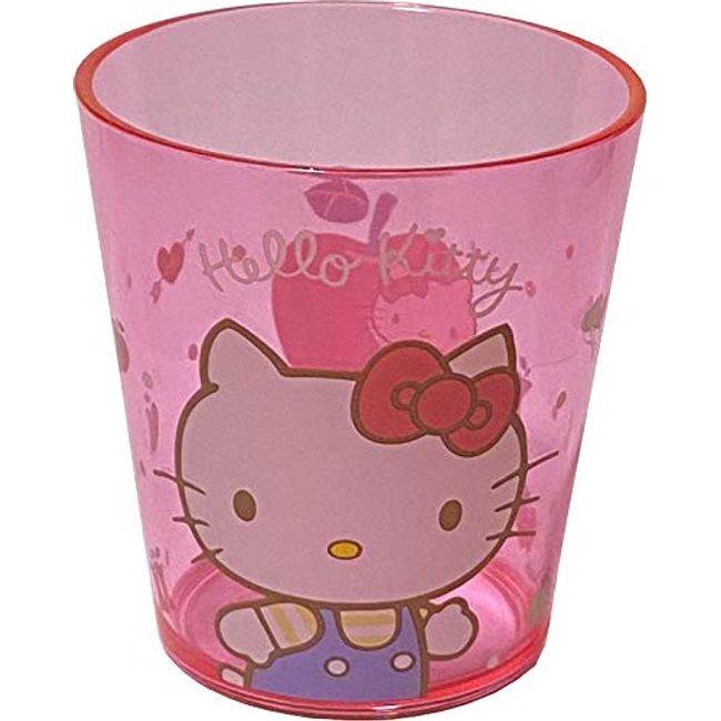 Sanrio Hello Kitty Plastic Cups 7.8 × 8.5 × 7.8 cm 260ml Dinnerware Drinkware Saucers Kitchen (Red)