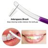 HRASY 5 Pack Orthodontic Toothbrush Double-Ended Interspace Brush V-Trim Brush for Brace and Teeth Detail Cleaning, 5 Colors