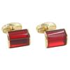 AUSCUFFLINKS 40th Anniversary Ruby Wedding Gift Husband | Cufflinks Gold Edge Red Cuff Links