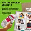 DYMO LetraTag LT-100H Beschriftungsgerät Handgerät | Tragbares Etikettiergerät mit ABC Tastatur | blau | Ideal fürs Büro oder zu Hause | Rosa