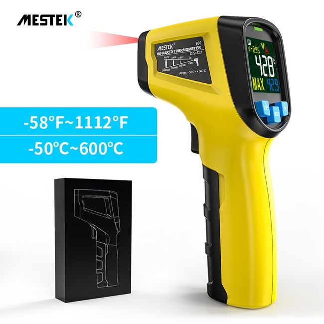 Handheld Non-contact IR Infrared Thermometer Digital LCD Laser Pyrometer  Surface Temperature Meter Gun Imager C F Backlight