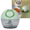 Hand Pull String Garlic Mincer, Multifunctional Manual Food Processor for Home (Light Green)