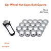 Hexagonal Protection Caps, Riloer 20X 19mm Silver Car Wheel Nut Universal Bolt Cap