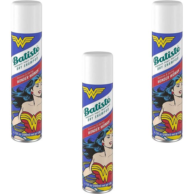 3-BATISTE DRY SHAMPOO 6.73 OZ EACH WONDER WOMAN NEW