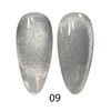DND DC 9D Cat Eyes Gel Polish #9 - Silver Lynx