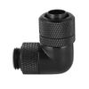 M ugast 90 Degrees G1/4'' Thread Rotary Elbow Fitting, Extender Connector Adapter for PC Water Cooling(Black)