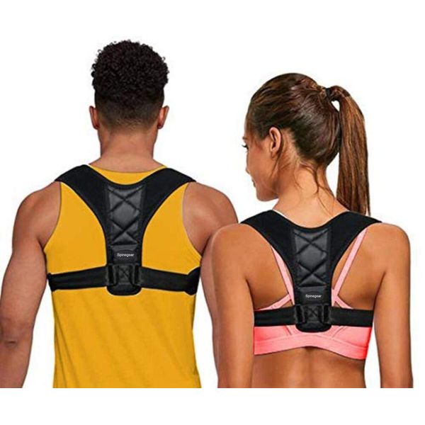 Posture Corrector for Men and Women, upper Back Brace, Clavicle Spine support, Adjustable Back Straightener and Providing Pain Relief from Neck, Back & Shoulder Fits Size M-L (20-48 In)