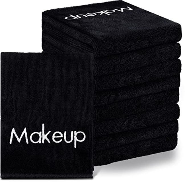 Black washcloths makeup hot sale