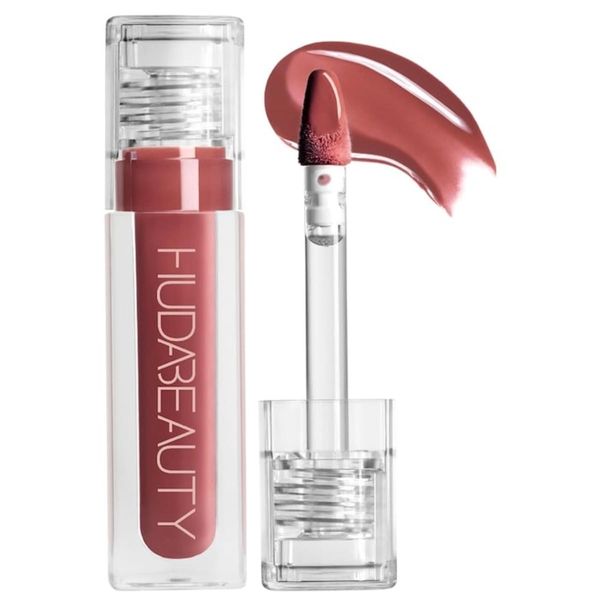 Huda Beauty Faux Filler Extra Shine Lip Gloss - Bombshell (pinky brown) .13 oz / 3.9 ml