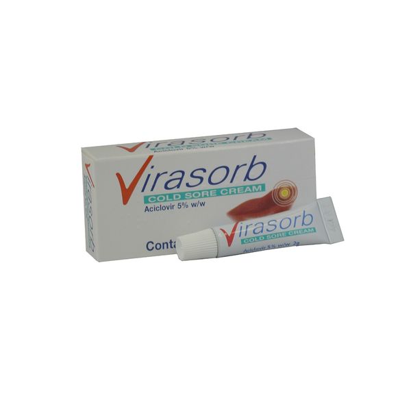 3 x Virasorb 2g 5% Cold Sore cream (3 Packs)