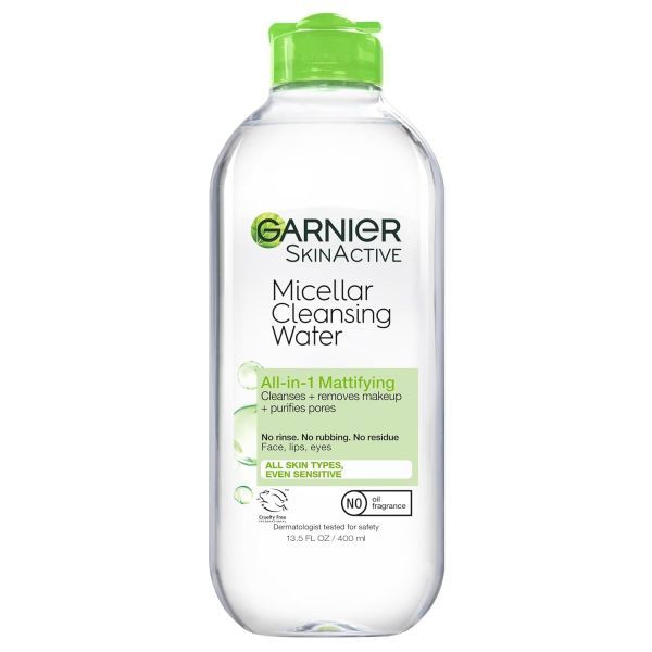 Garnier Micellar Water Facial Cleanser Makeup Remover for Oily Skin 13.5 Fl Oz 400mL 2 Count Packaging may vary