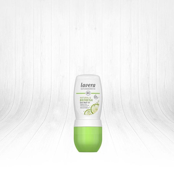 lavera Deo Roll-On NATURAL & REFRESH 48 h - vegan - natural cosmetics - organic lime & natural minerals - without aluminum - Reliable protection for a fresh skin feeling – 48 h protection -50 ml