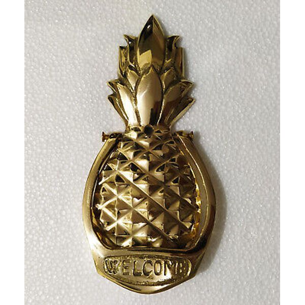 Brass Pineapple Door Knocker Solid Brass