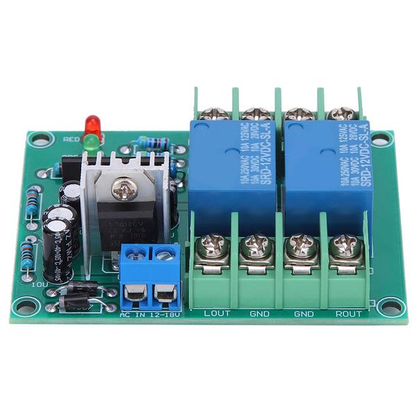 Speaker Protection Relay Module Board Speaker Protection Circuit Board Dual Channel Circuit Board 10A DC12‑18V Power On Mute Delay Components Power Failure Shock Resistant Channel Power Board