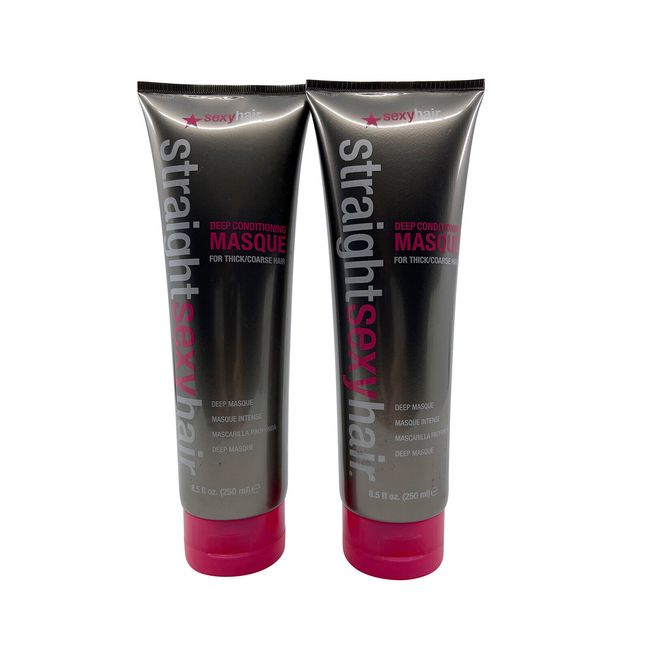 Sexy Hair Straight Deep Conditioning Mask Thick & Coarse Hair 8.5 OZ Set of 2