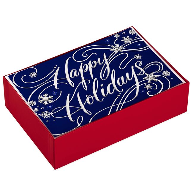 Hallmark Holiday Boxed Cards, Happy Holidays (40 Cards with Envelopes)