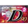 TDK Audio Cassette Tape 90min 5 Pack