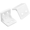 50 PCS White Plastic Corner Brackets, L Shape Right Angle Brackets