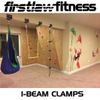1000 LBS I-Beam Clamp - (Set at 5.25" Wide) - for Gymnastic Rings - Climbing Ropes - Heavy Bags - Multi-Fitness