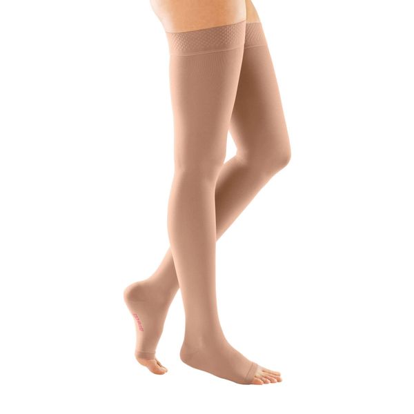 Mediven Forte 40-50 mmHg Open Toe Thigh Highs w/ Silicone Top Band Size: Size III (3) Standard - 38403