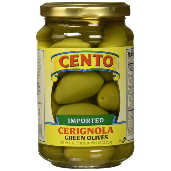 Cento Imported Cerignola Green Olives, 11.6 Ounce