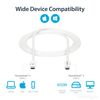 StarTech.com 6.6ft (2m) Passive Thunderbolt 3 Cable, 20Gbps, 100W PD, 4K Video, Thunderbolt Cable, Compatible with USB4/DP Alt Mode, Thunderbolt 4, USB 3.2/Type-C (TBLT3MM2MW)