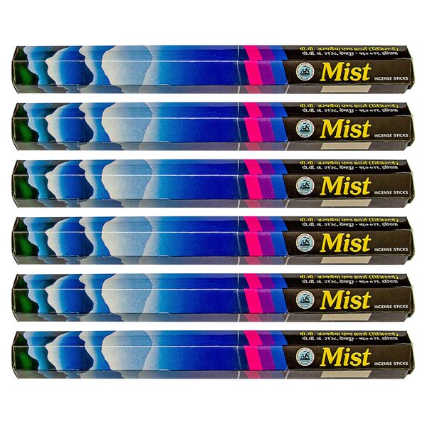 Nandi Mist Incense - 6 Packs, 20 Sticks per Pack