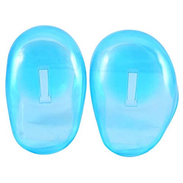 Ear Cover Protector, 2pcs Ear Shield, Blue Ear Guard Lightweight Anti Staining Ear Cover Shield Protects Earmuffs From The Dye for Business Hairdressing Salon Home Personal Use