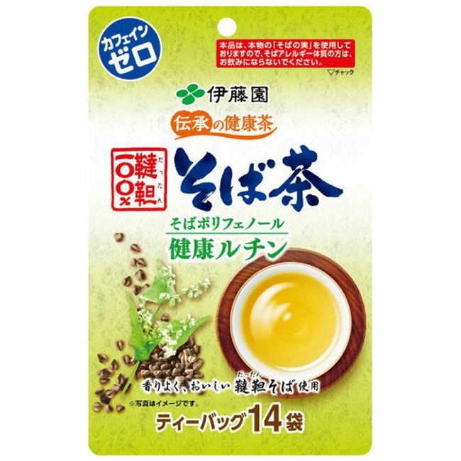 Itoen Japanese Sobacha Tartary Buckwheat Tea Caffeine-Free 14 Bags