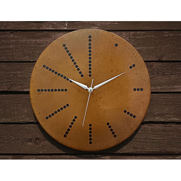 Modern Art Deco Silent Metal Wall Clock, Handmade Original Copper Wall Art Decor