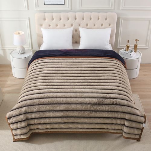 JYK Plush Faux Fur Throw Blanket, 8.6 LB Fuzzy Soft Warm Bubble Reversible Throw Blanket for Couch, Sofa and Bed, Thick Bed Blanket for Home Decor Gifts, Tiger Pattern/King Size 85" x 93"