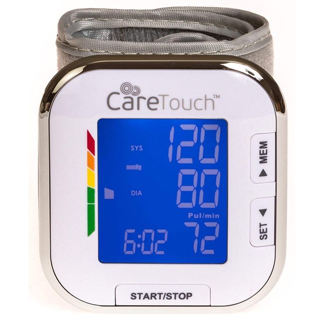 Care Touch Digital Wrist Blood Pressure Monitor, Wrist BP Cuff for Adults Size 5.5-8.5", Blood Pressure Monitors for Home Use, Automatic High Blood Pressure Machine with Batteries & Carrying Case